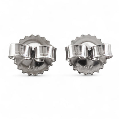 GIA 14k White Gold Round Diamond 4 Prong Martini Stud Earrings 4.32ctw F VS2
