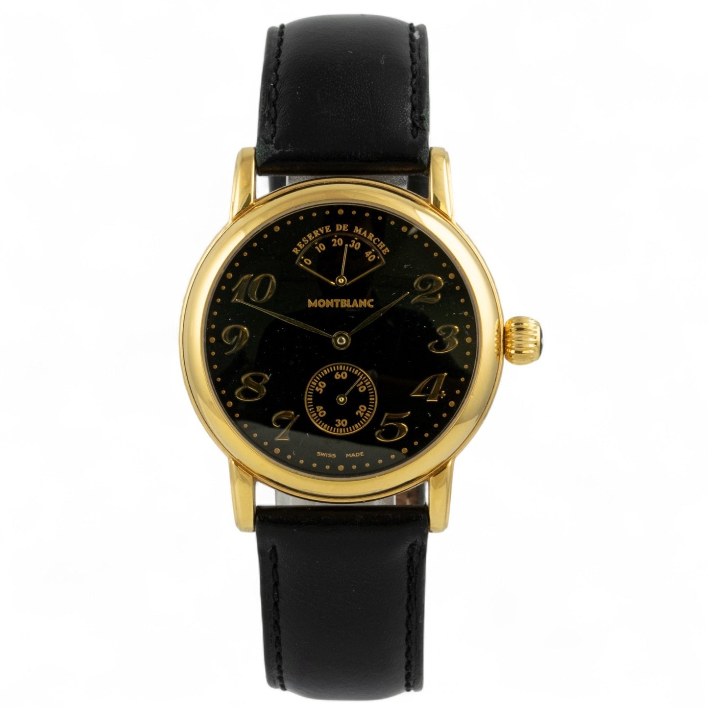 Montblanc Meisterstuck Reserve de Marche 7003 Gold Tone Steel Manual Watch BOX