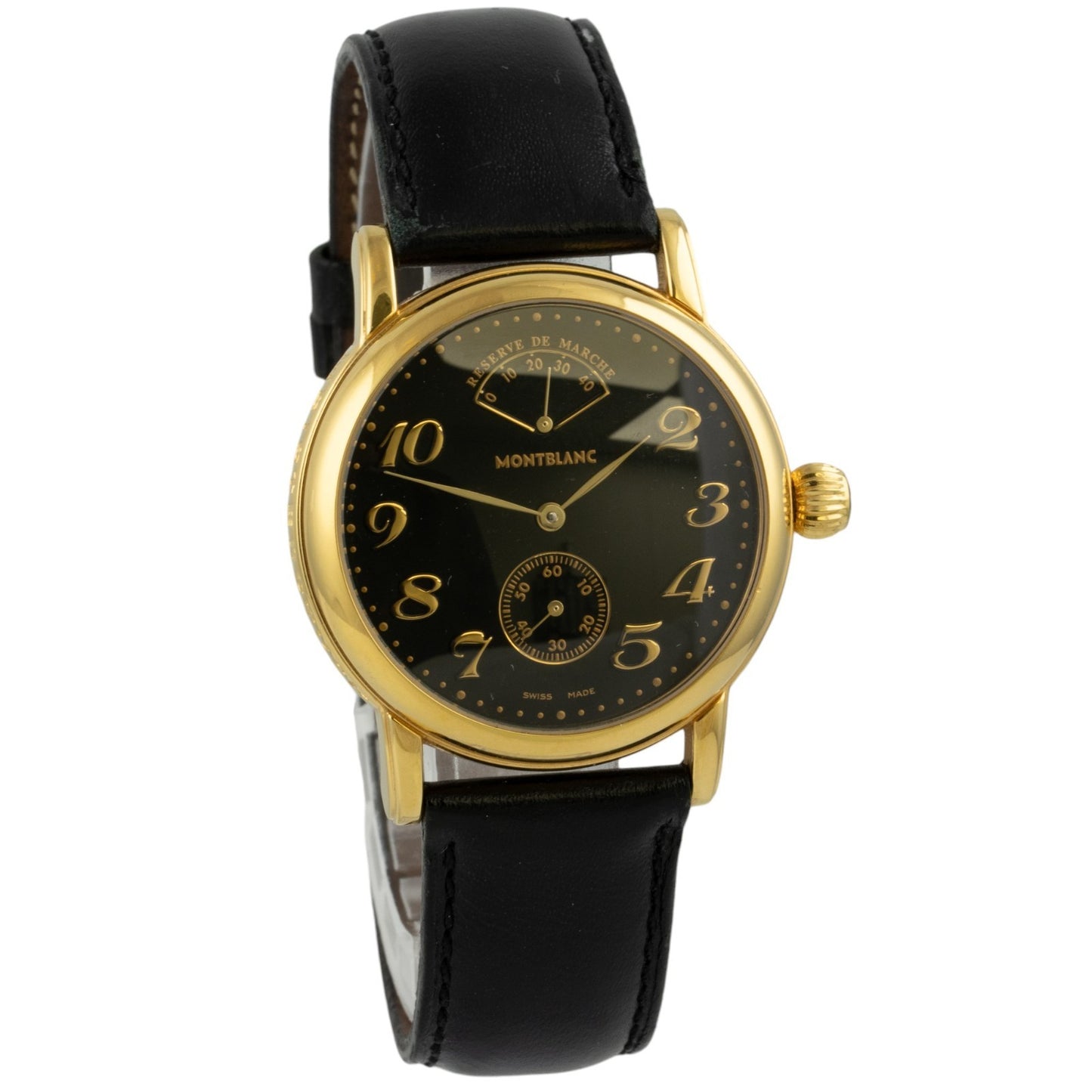 Montblanc Meisterstuck Reserve de Marche 7003 Gold Tone Steel Manual Watch BOX