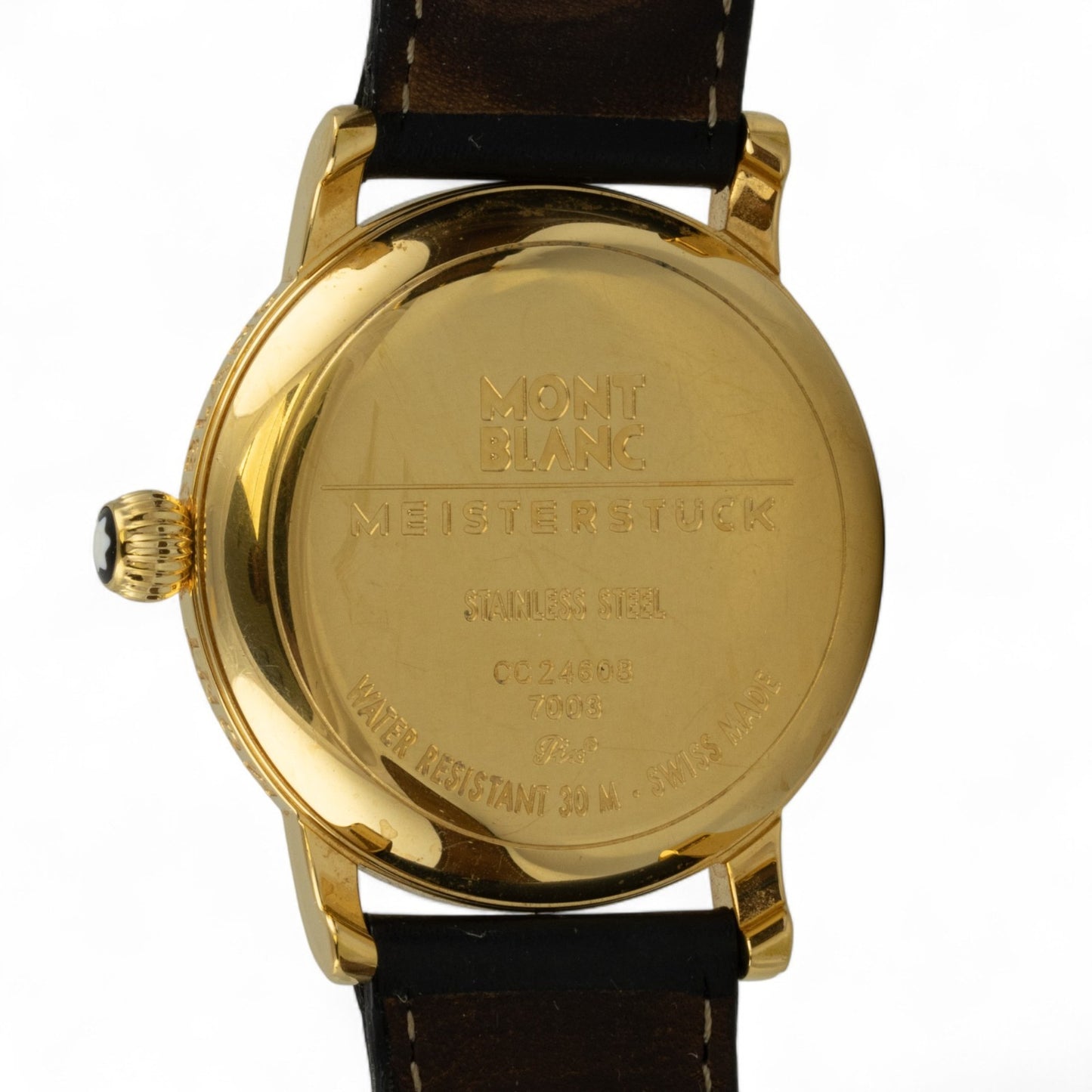 Montblanc Meisterstuck Reserve de Marche 7003 Gold Tone Steel Manual Watch BOX