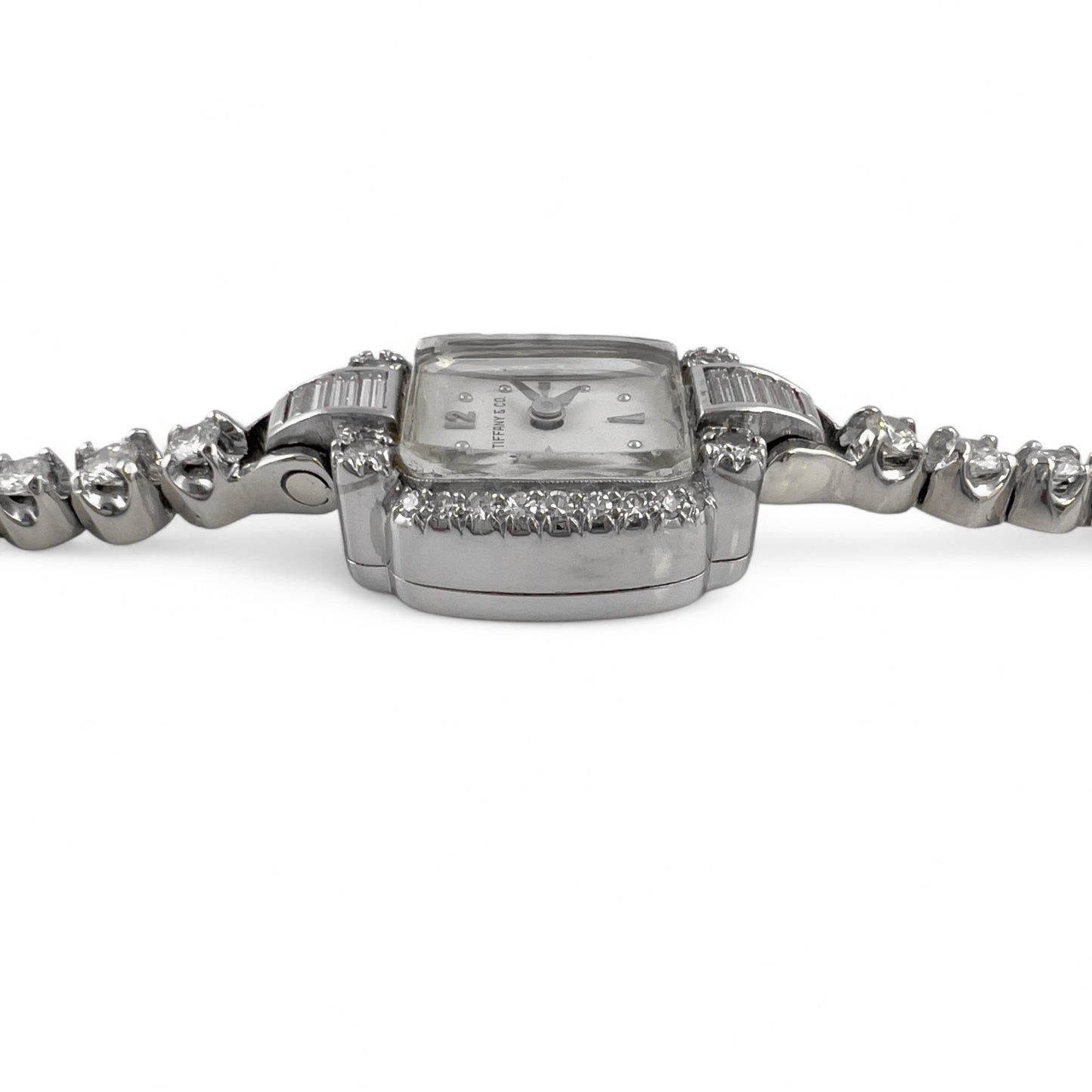 Tiffany & Co. Hamilton Movement Platinum & 14k White Gold Diamond Ladies Watch