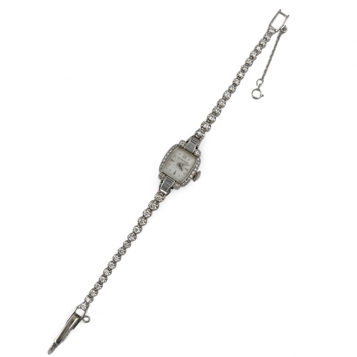 Tiffany & Co. Hamilton Movement Platinum & 14k White Gold Diamond Ladies Watch