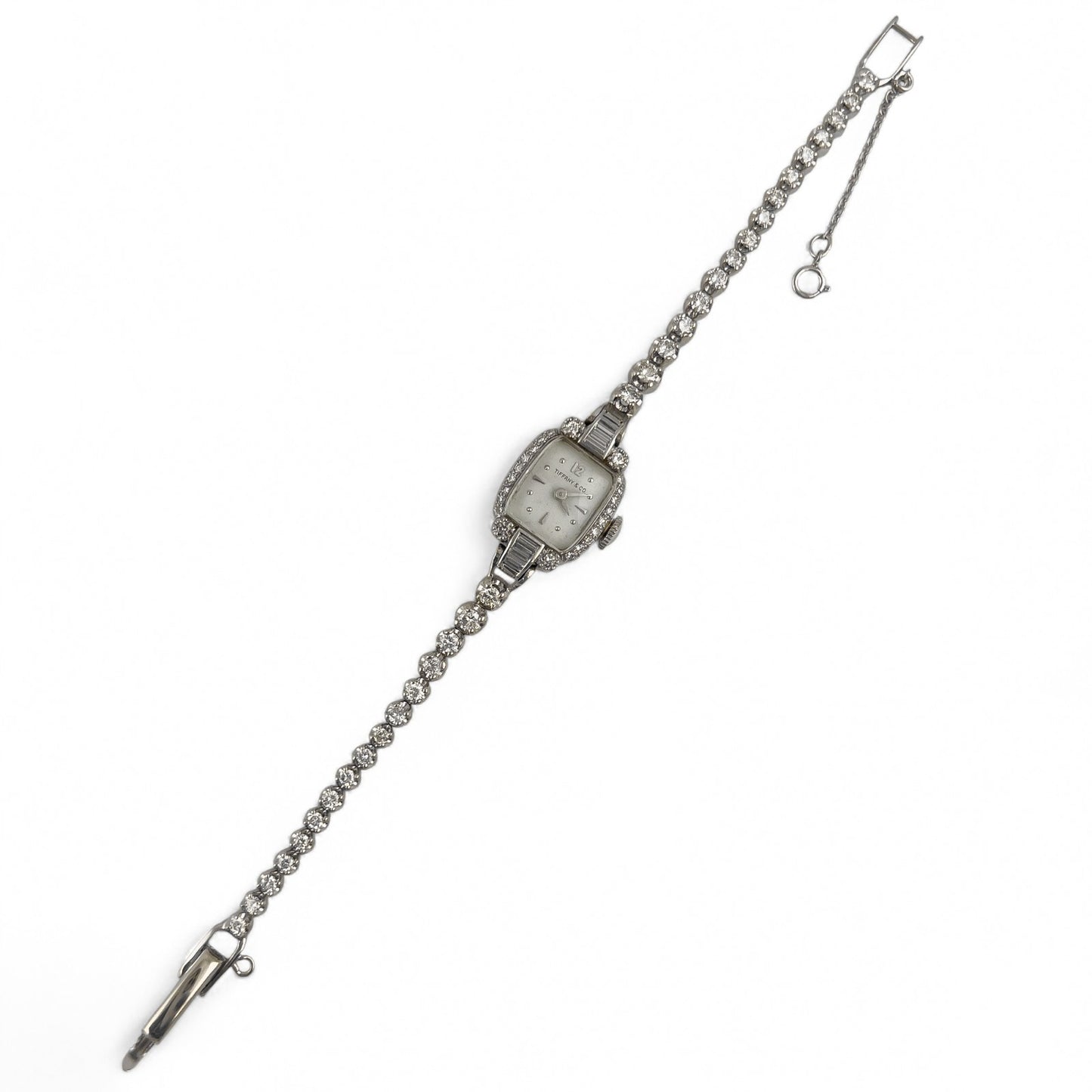 Tiffany & Co. Hamilton Movement Platinum & 14k White Gold Diamond Ladies Watch