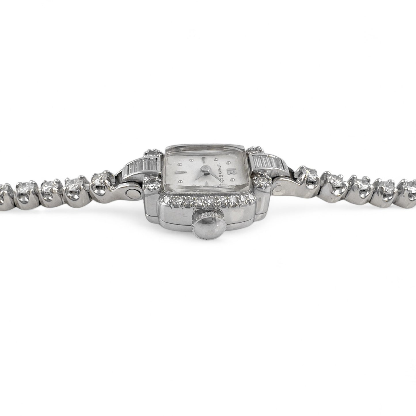 Tiffany & Co. Hamilton Movement Platinum & 14k White Gold Diamond Ladies Watch