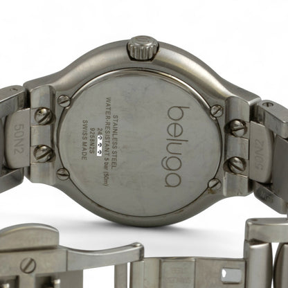 Ebel Beluga 1216069 Diamond Bezel Stainless 30mm Ladies Watch TAG BOX + PAPERS