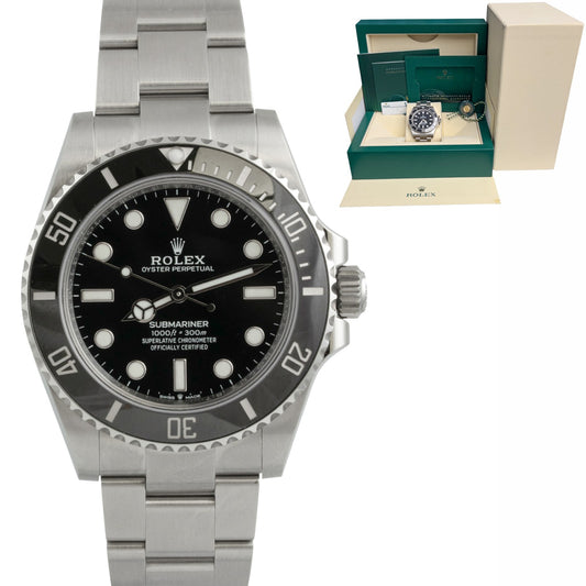 2024 Rolex Submariner No-Date Black Stainless Steel 41mm Watch 124060 BOX PAPERS