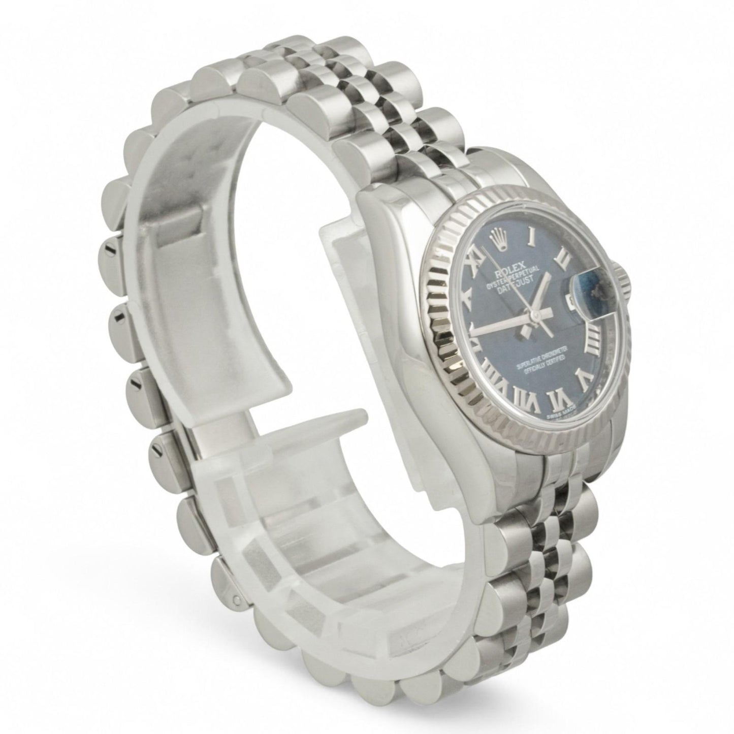 Rolex DateJust 179174 Blue Roman Stainless Steel 26mm Ladies Watch BOX + PAPERS