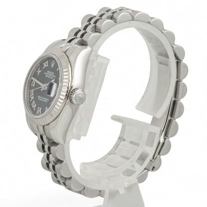 Rolex DateJust 179174 Blue Roman Stainless Steel 26mm Ladies Watch BOX + PAPERS