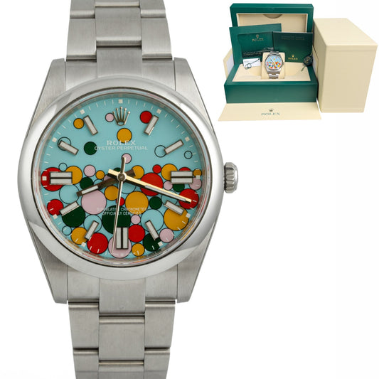 2023 Rolex Oyster Perpetual CELEBRATION Steel 41mm 124300 STICKERS BOX + PAPERS