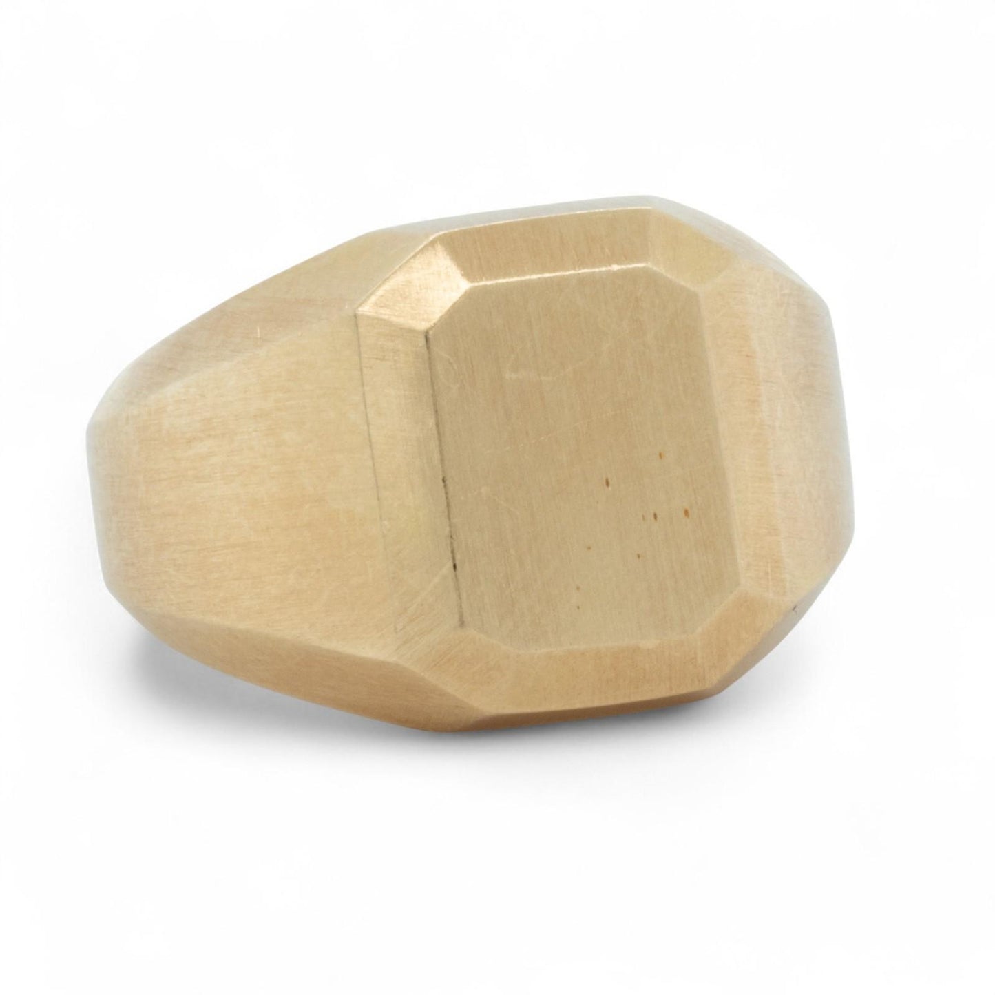 David Yurman Deco Heirloom Signet Streamline Ring 18k Yellow Gold 24.6g Size 9