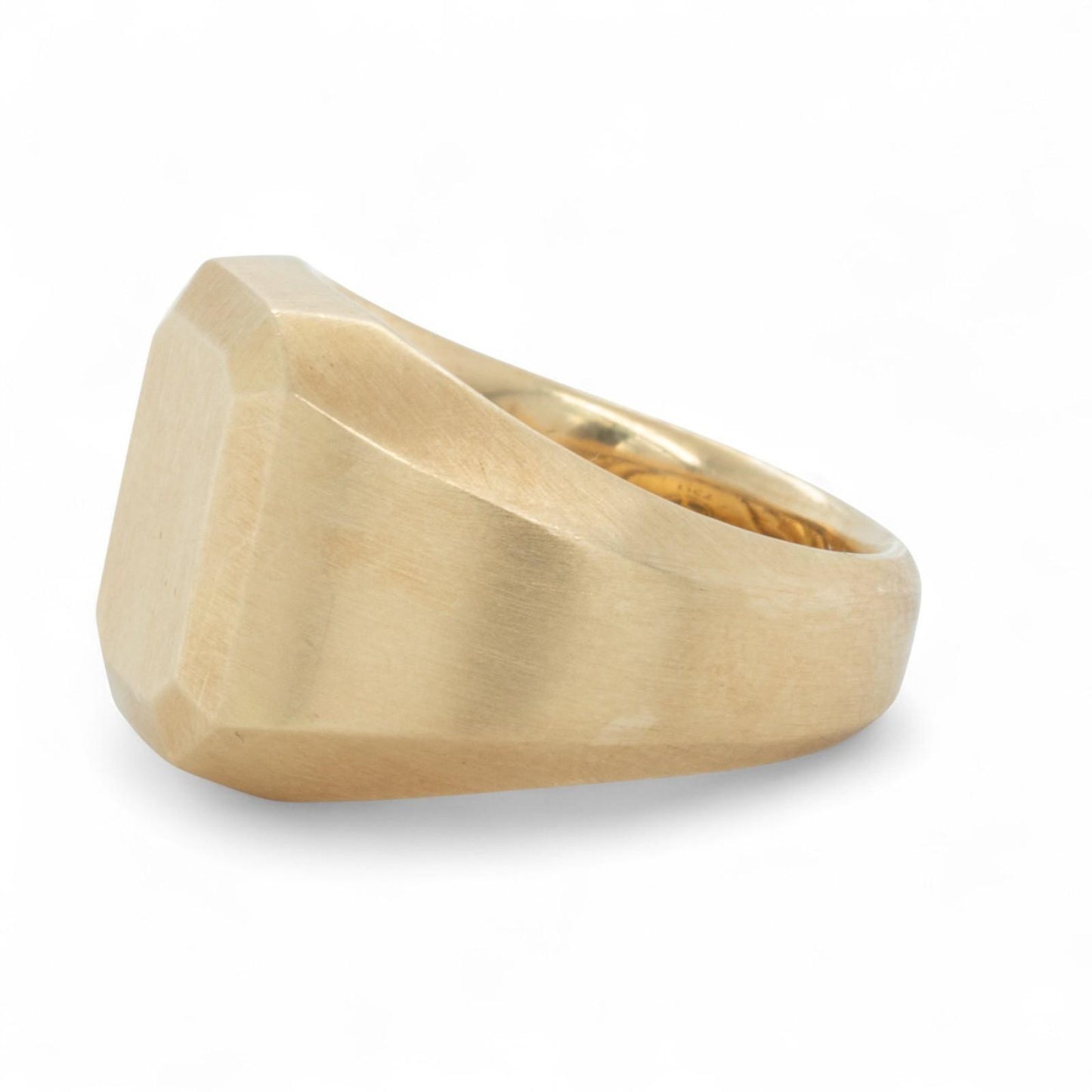 David Yurman Deco Heirloom Signet Streamline Ring 18k Yellow Gold 24.6g Size 9