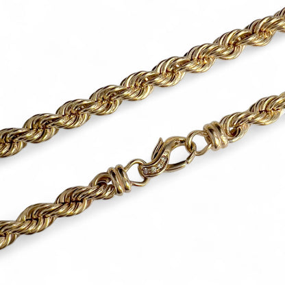 Balestra 14k Yellow Gold Rope Chain 8.2mm Link Necklace 35.5" 223.2g THICK HEAVY