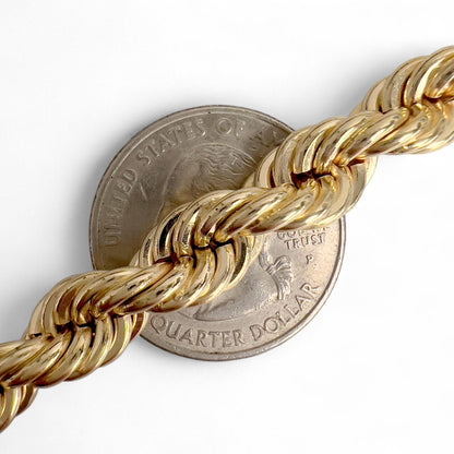 Balestra 14k Yellow Gold Rope Chain 8.2mm Link Necklace 35.5" 223.2g THICK HEAVY