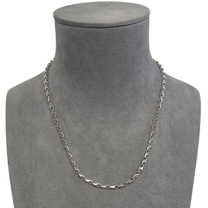 Platinum 950 Mariner Anchor Fancy Designer Link Chain Necklace 20" 40g 4.5mm