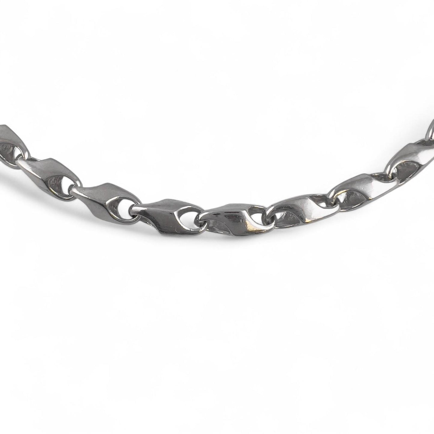 Platinum 950 Mariner Anchor Fancy Designer Link Chain Necklace 20" 40g 4.5mm