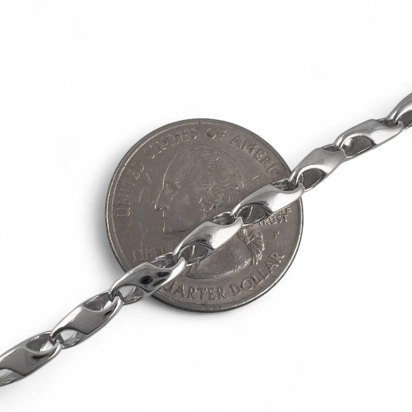 Platinum 950 Mariner Anchor Fancy Designer Link Chain Necklace 20" 40g 4.5mm