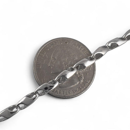 Platinum 950 Mariner Anchor Fancy Designer Link Chain Necklace 20" 40g 4.5mm