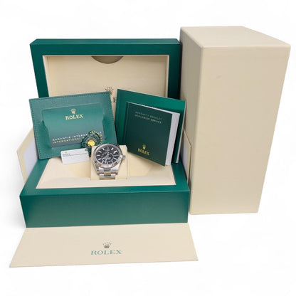 STICKERED Rolex Sky-Dweller Black 42mm Stainless Steel 326934 BOX + PAPERS 2022
