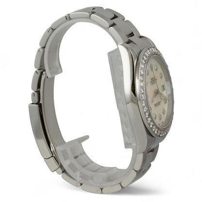 Rolex Datejust II 41mm MOP Diamond Dial Bezel Stainless Steel 116300 BOX PAPERS