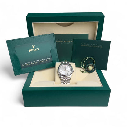 Rolex DateJust 126200 36mm Stainless Steel Silver Dial Watch 2022 BOX + PAPERS