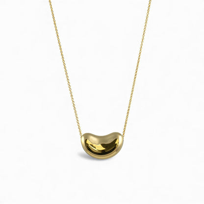 Tiffany & Co. Elsa Peretti Bean 20mm 18k Yellow Gold Large Pendant Necklace 20"