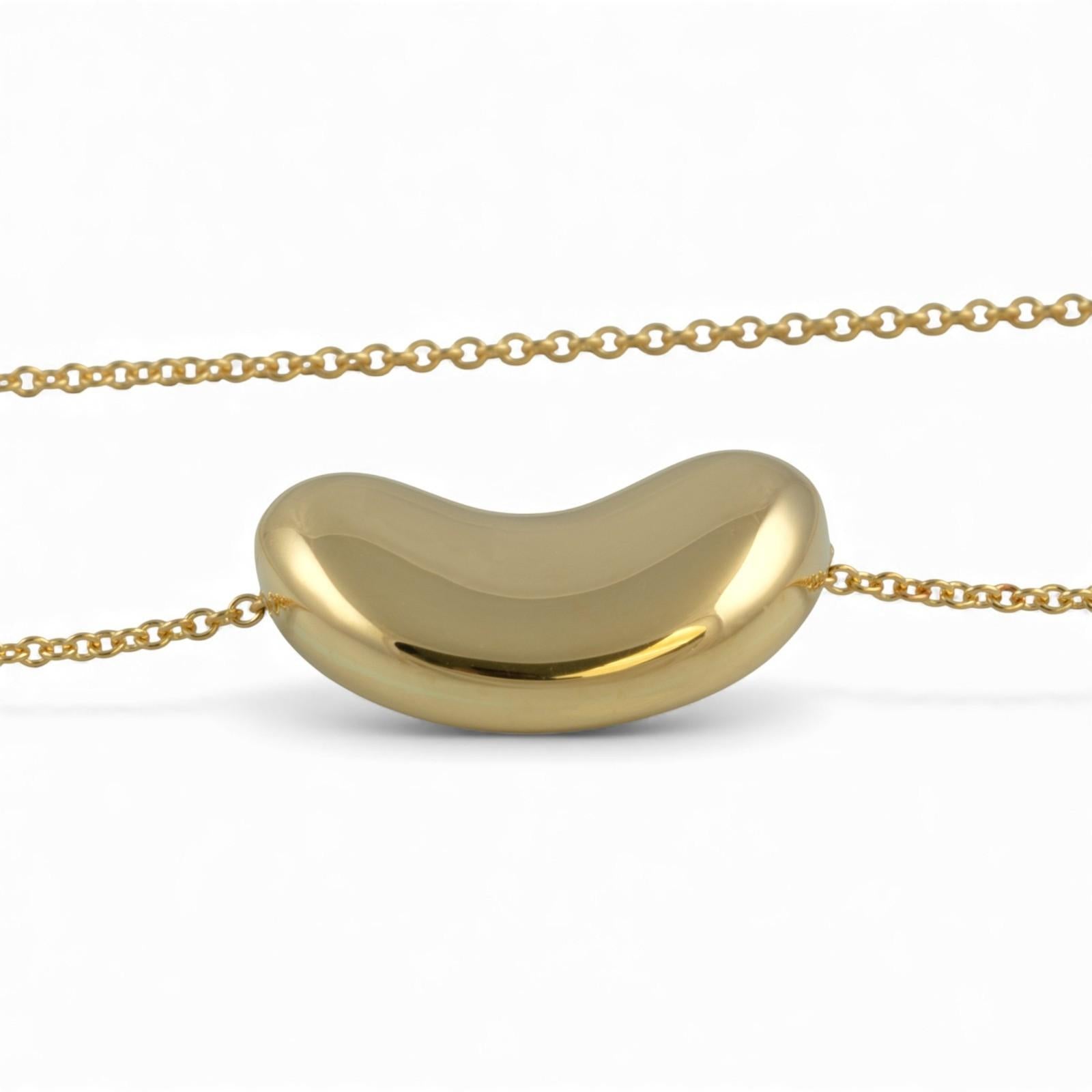 Tiffany & Co. Elsa Peretti Bean 20mm 18k Yellow Gold Large Pendant