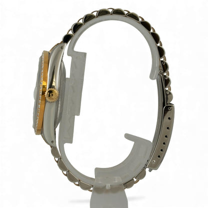 Rolex Datejust 36mm MOP Diamond Dial Bezel 18k Gold & Stainless Steel 16233 BOX