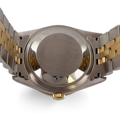 Rolex Datejust 36mm MOP Diamond Dial Bezel 18k Gold & Stainless Steel 16233 BOX