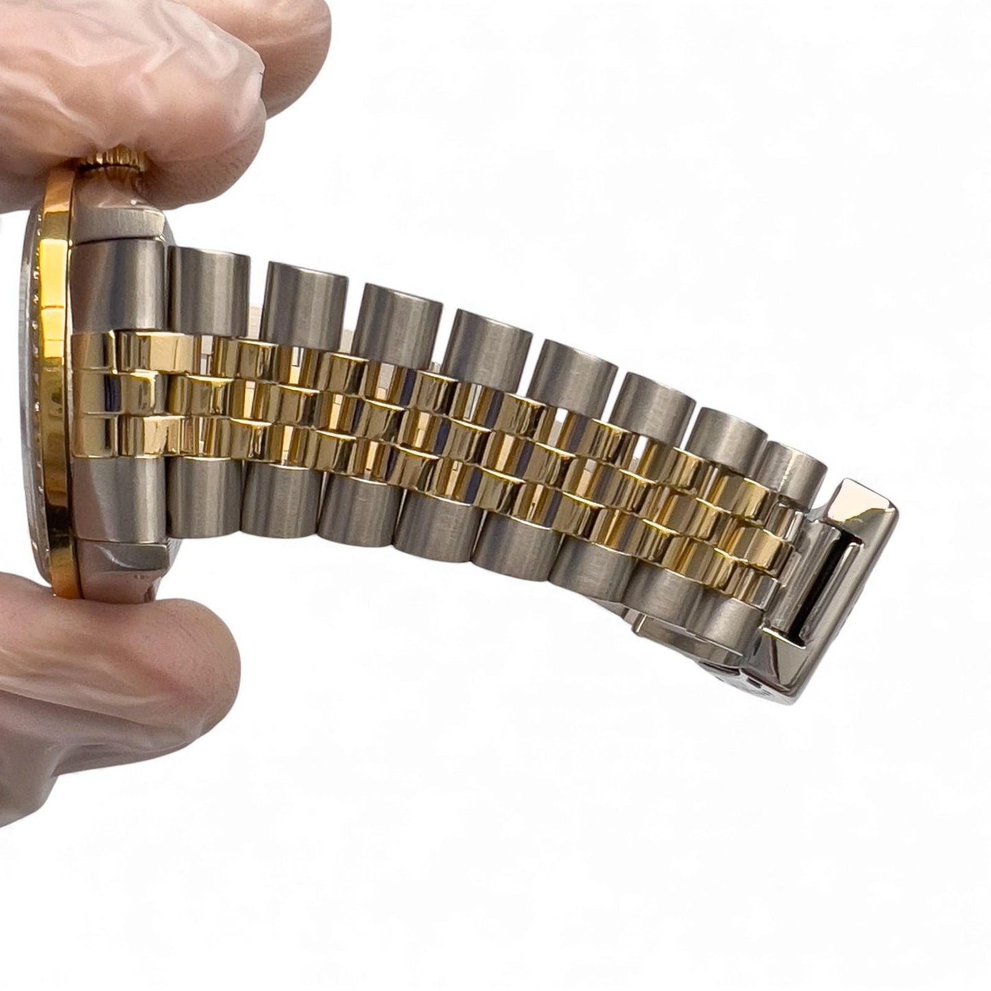 Rolex Datejust 36mm MOP Diamond Dial Bezel 18k Gold & Stainless Steel 16233 BOX