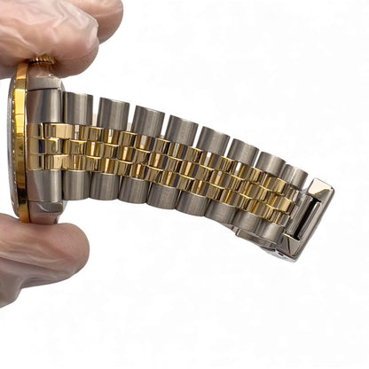 Rolex Datejust 36mm MOP Diamond Dial Bezel 18k Gold & Stainless Steel 16233 BOX