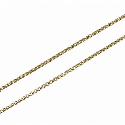14k Yellow Gold Box Chain Link 3.00mm Necklace 22" 15.3 grams ITALY