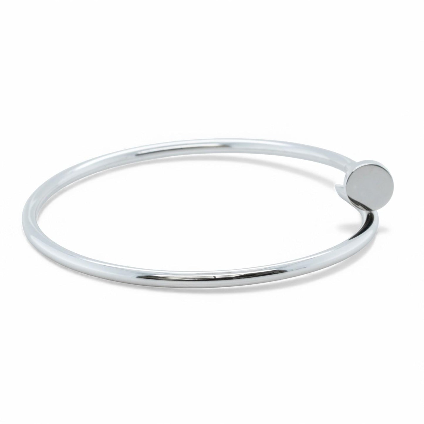 Cartier Juste un Clou 18k White Gold Small NAIL Bracelet SZ 17 BAG BOX + CERT