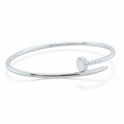 Cartier Juste un Clou 18k White Gold Small NAIL Bracelet SZ 17 BAG BOX + CERT