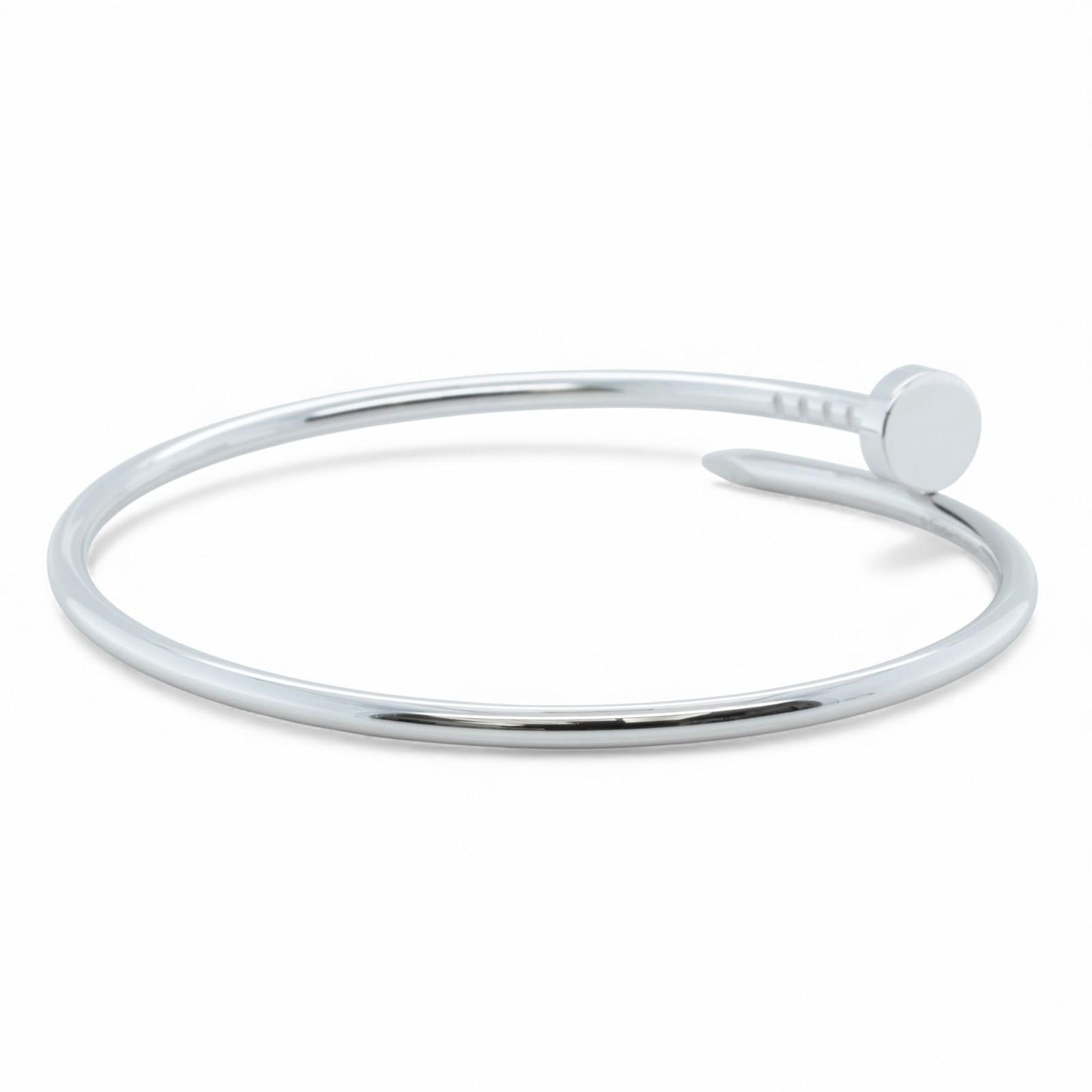 Cartier Juste un Clou 18k White Gold Small NAIL Bracelet SZ 17 BAG BOX + CERT