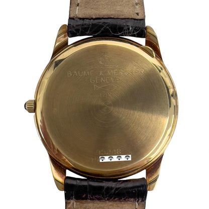 OPEN PAPERS Baume & Mercier Classima Date 95248 14k Yellow Gold White 32mm BOX