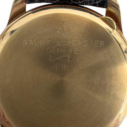 OPEN PAPERS Baume & Mercier Classima Date 95248 14k Yellow Gold White 32mm BOX