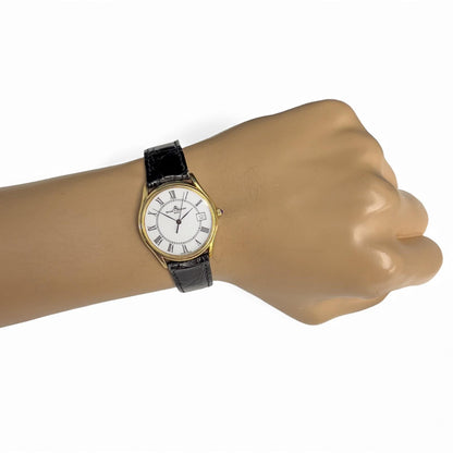 OPEN PAPERS Baume & Mercier Classima Date 95248 14k Yellow Gold White 32mm BOX