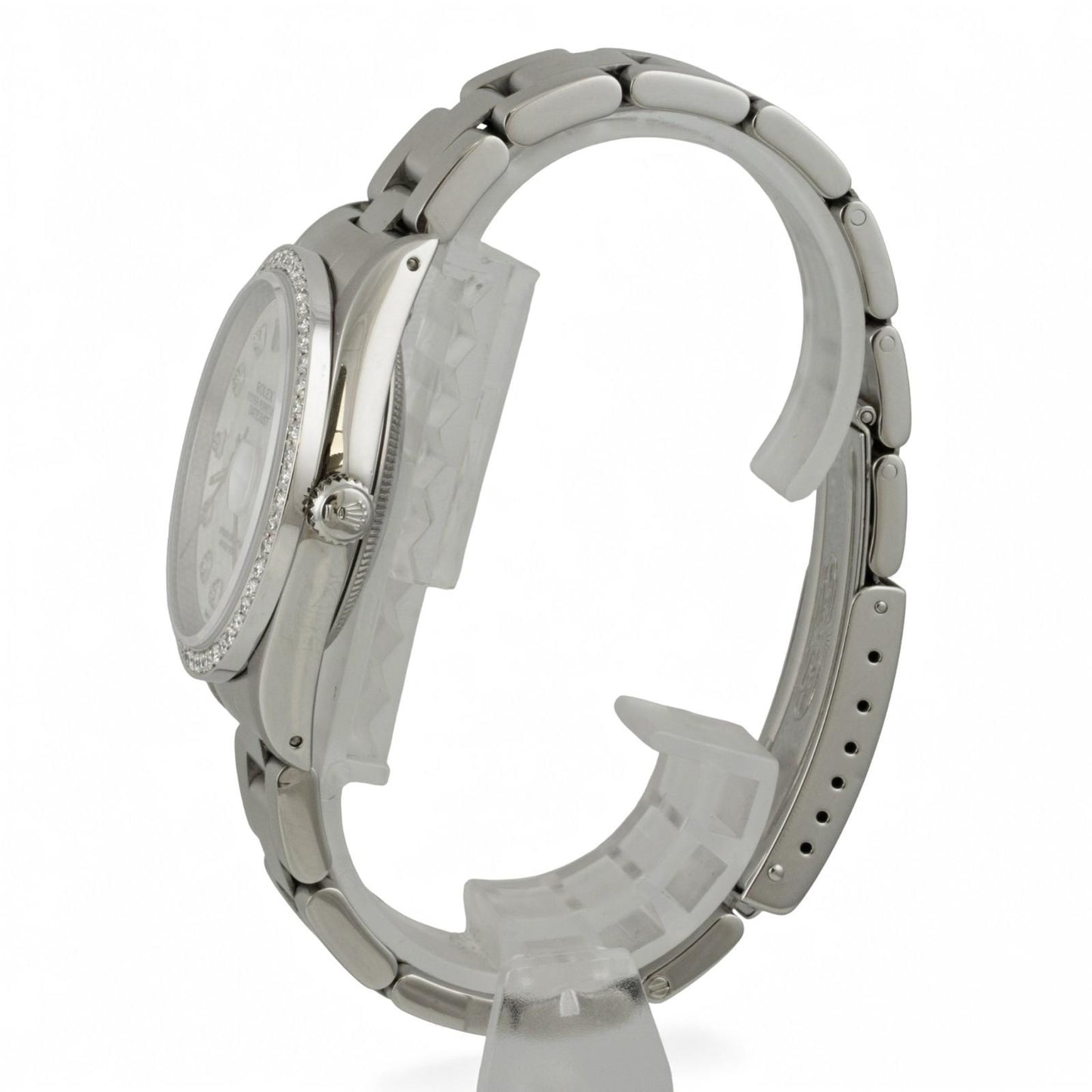 1991 Rolex Datejust 36mm MOP Diamond Dial Bezel Stainless Steel Watch 16220