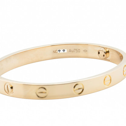 2021 Cartier Love 18k Yellow Gold Classic Bracelet Size 16 BAG BOX RCPT + CERT