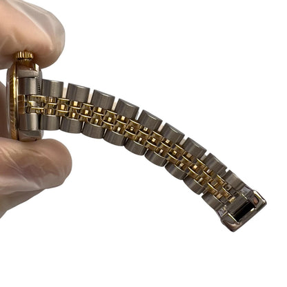 1990 Rolex DateJust 67193 26mm SILVER Diamond Steel 18k Gold Ladies JUBILEE BOX