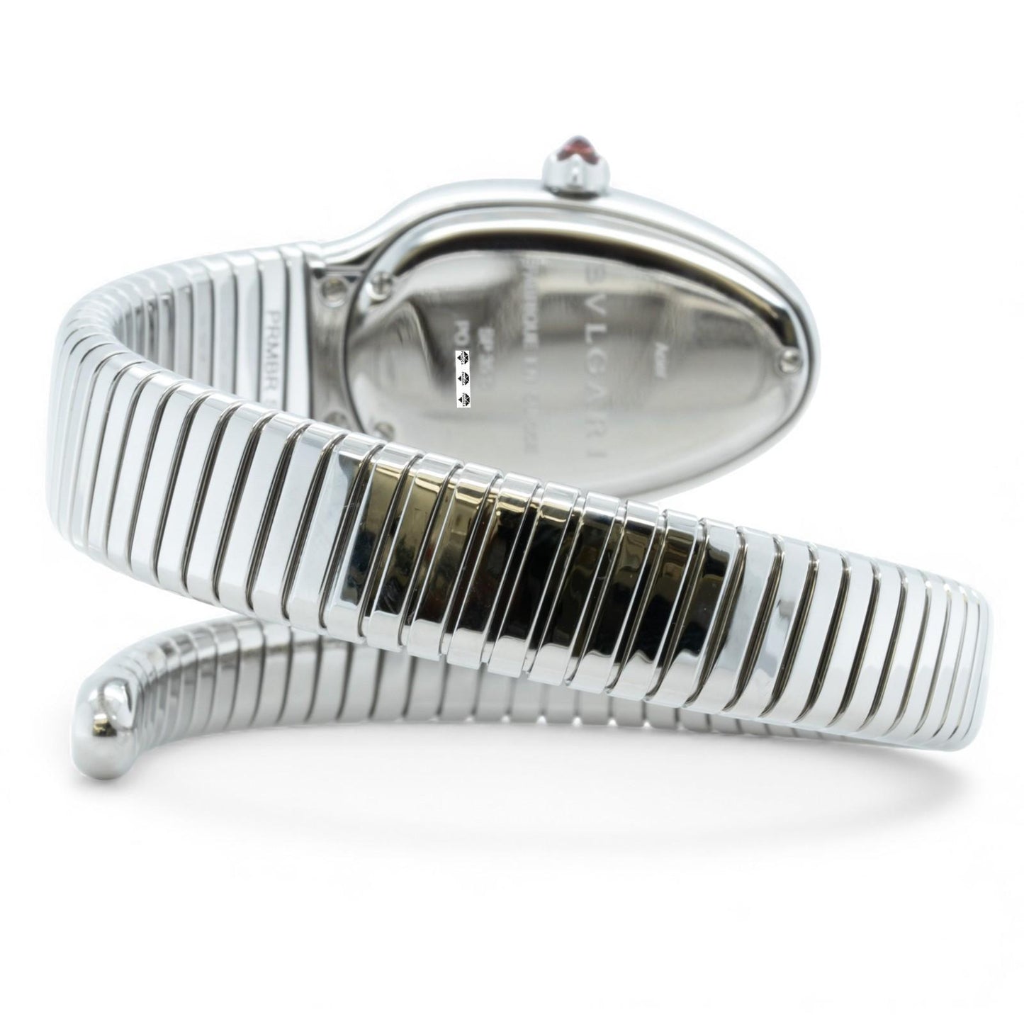 Bvlgari Serpenti SP35C6SS.1T 101817 Silver Steel Tubogas 35mm Watch BOX + PAPERS