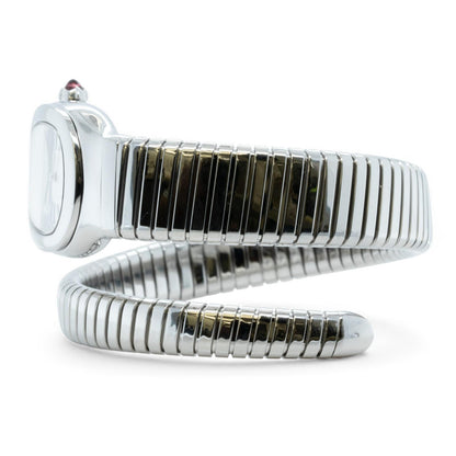 Bvlgari Serpenti SP35C6SS.1T 101817 Silver Steel Tubogas 35mm Watch BOX + PAPERS