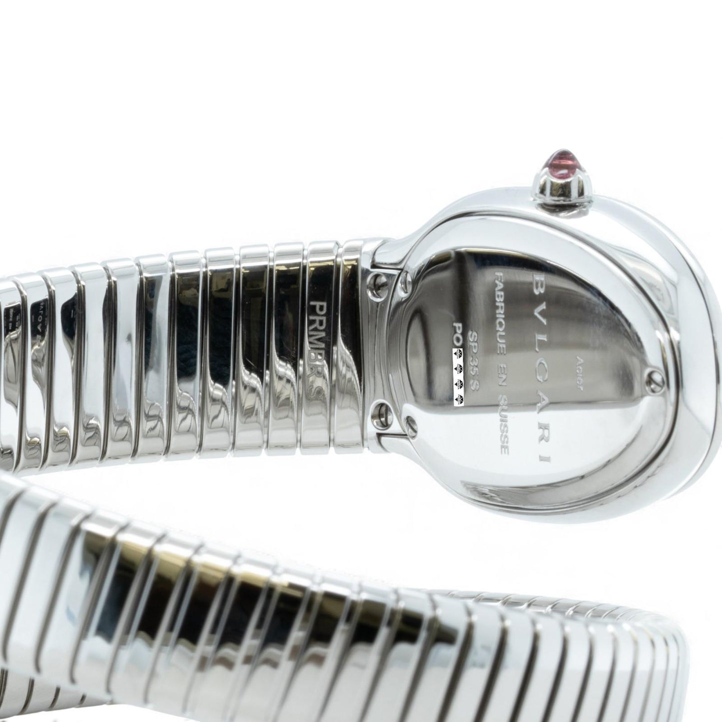 Bvlgari Serpenti SP35C6SS.1T 101817 Silver Steel Tubogas 35mm Watch BOX + PAPERS