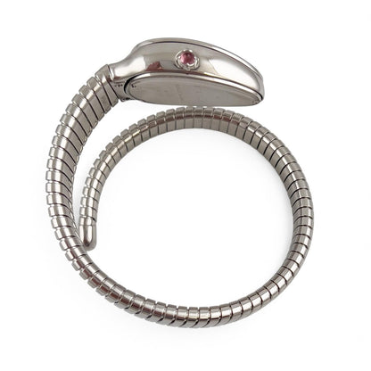 Bvlgari Serpenti SP35C6SS.1T 101817 Silver Steel Tubogas 35mm Watch BOX + PAPERS