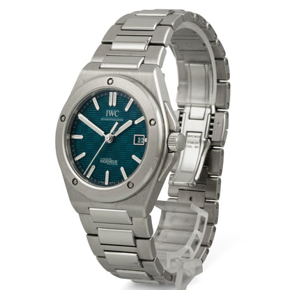 IWC Ingenieur Aqua Blue Green Dial 40mm Automatic Watch IW328903 BOX + PAPERS