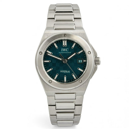 IWC Ingenieur Aqua Blue Green Dial 40mm Automatic Watch IW328903 BOX + PAPERS