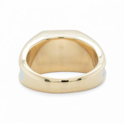 18k White & Yellow Gold 9 Stone Diamond Pinky Ring 0.56ctw H SI1-SI2 10g SZ 8