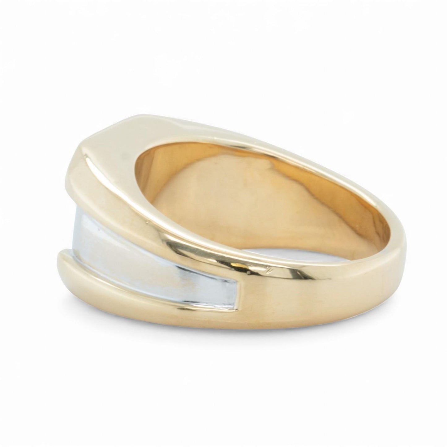 18k White & Yellow Gold 9 Stone Diamond Pinky Ring 0.56ctw H SI1-SI2 10g SZ 8