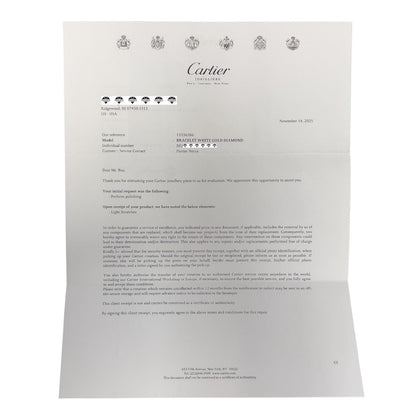Cartier LOVE 18k White Gold 4 Diamond Classic Bracelet SZ 20 BAG BOX POUCH RCPT