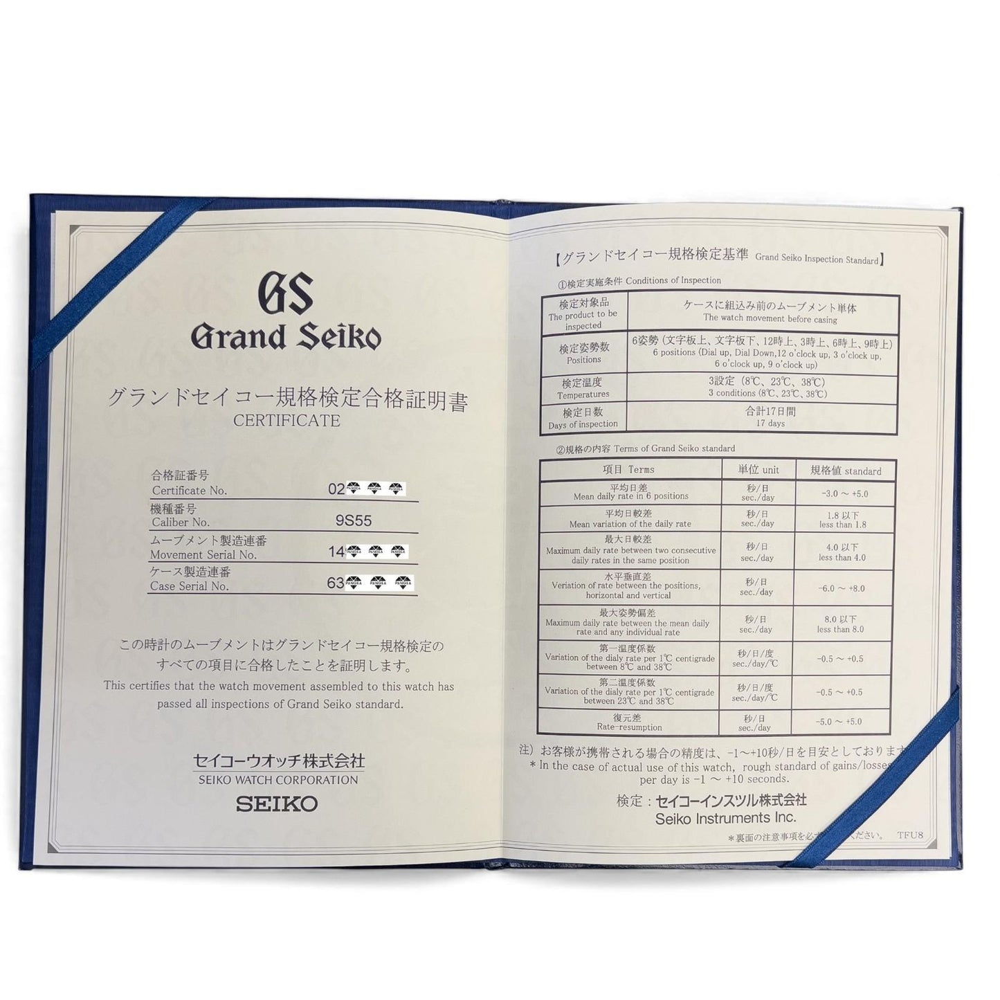 Grand Seiko GS Heritage Stainless Black Dial 39mm SGBR031 9S55-00C0 BOX + PAPERS